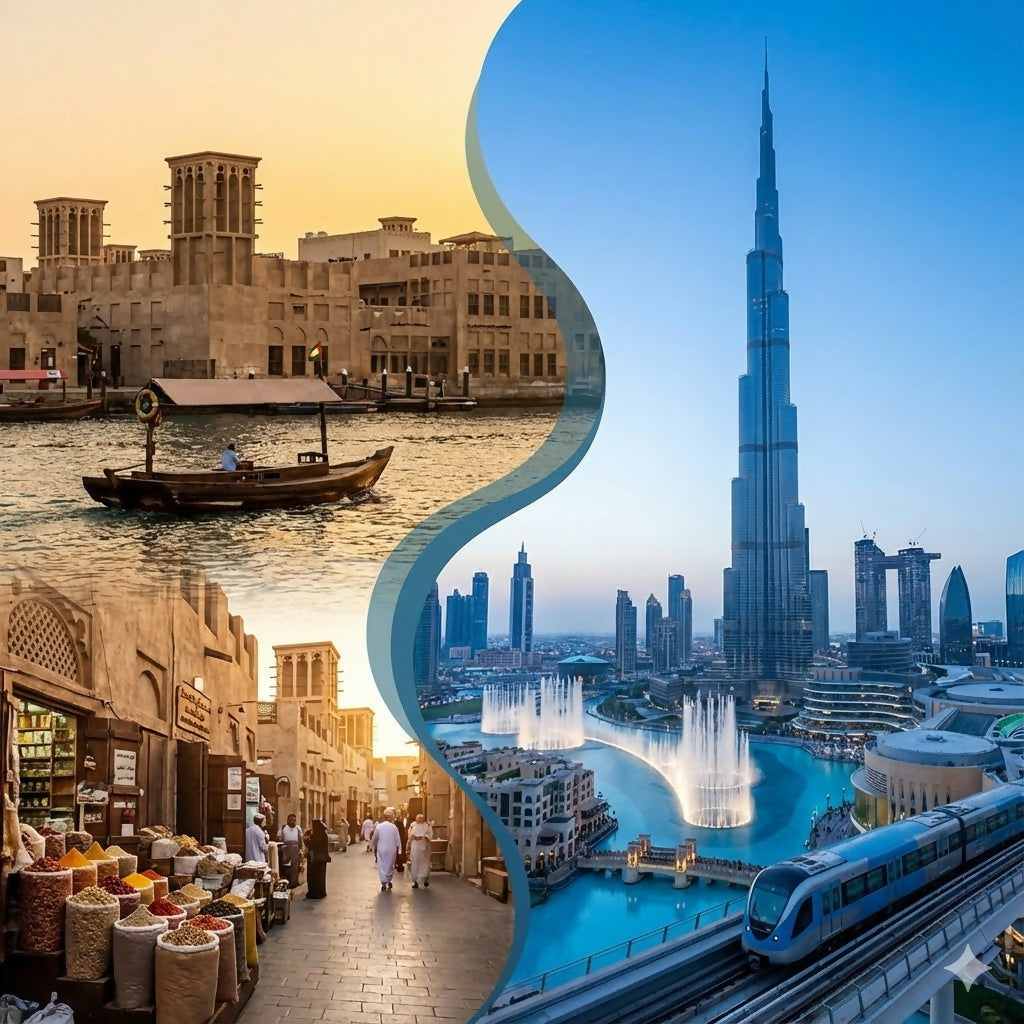 Dubai Old vs. New in One Day